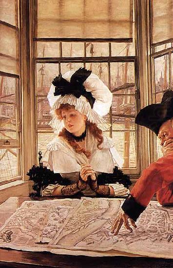 James Tissot The Tedious Story china oil painting image